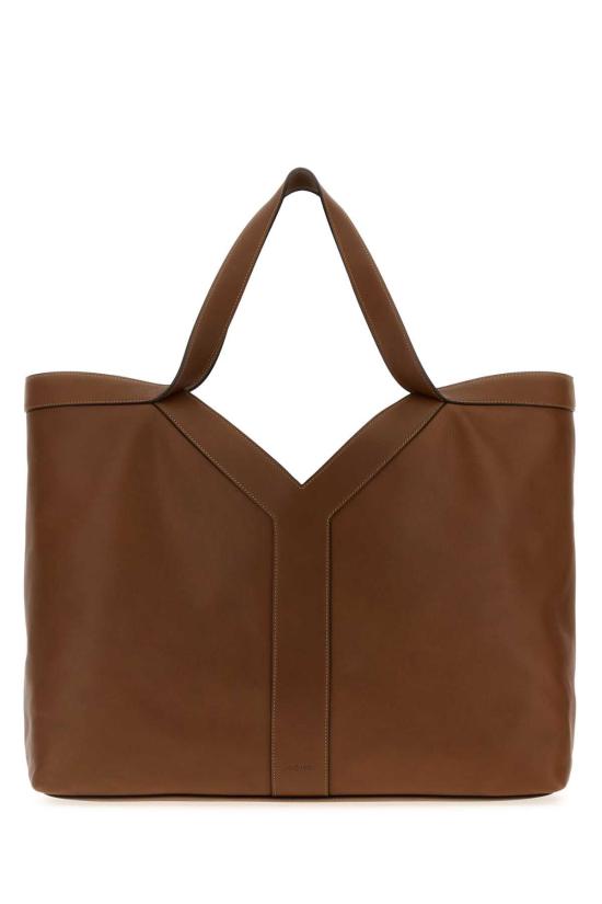 25FW 생로랑 Y 토트 그레인드 레더 820672AAEC3 6359 BROWN