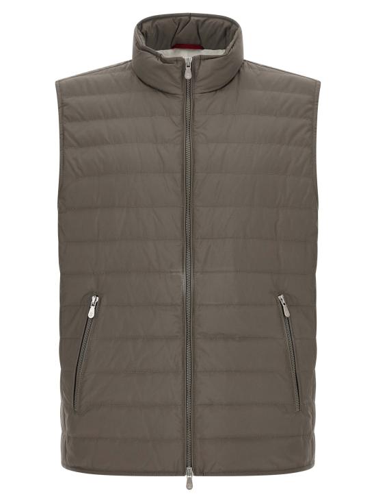 26FW 브루넬로 쿠치넬리 패딩 조끼 BR337511BM GRAY