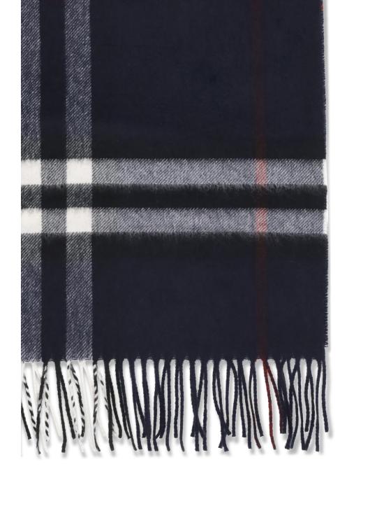 26FW 버버리 체크 캐시미어 머플러 8112641 A1249 NAVY - BURBERRY