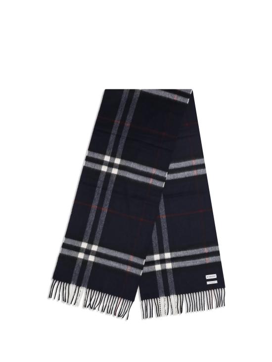 26FW 버버리 체크 캐시미어 머플러 8112641 A1249 NAVY - BURBERRY