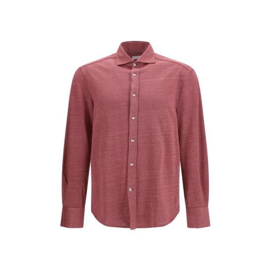 26SS 브루넬로 쿠치넬리 긴팔 셔츠 BRMR8276686C695BB ROSE GOLD
