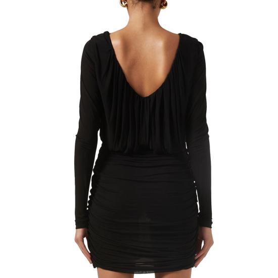  생로랑 숏 원피스 SA 8990005821652 BLACK - SAINT LAURENT