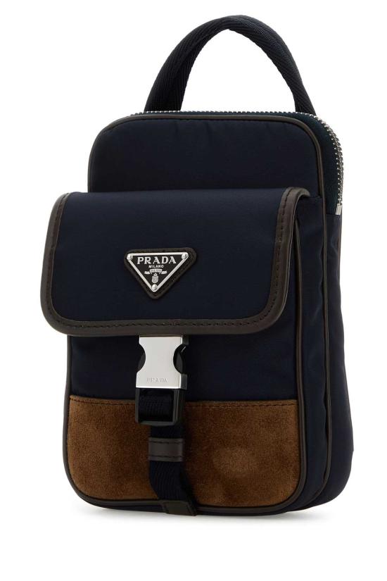 25FW 프라다 삼각로고 리나일론 버클 폰 파우치 2ZH194384 F0C1B NAVY - PRADA