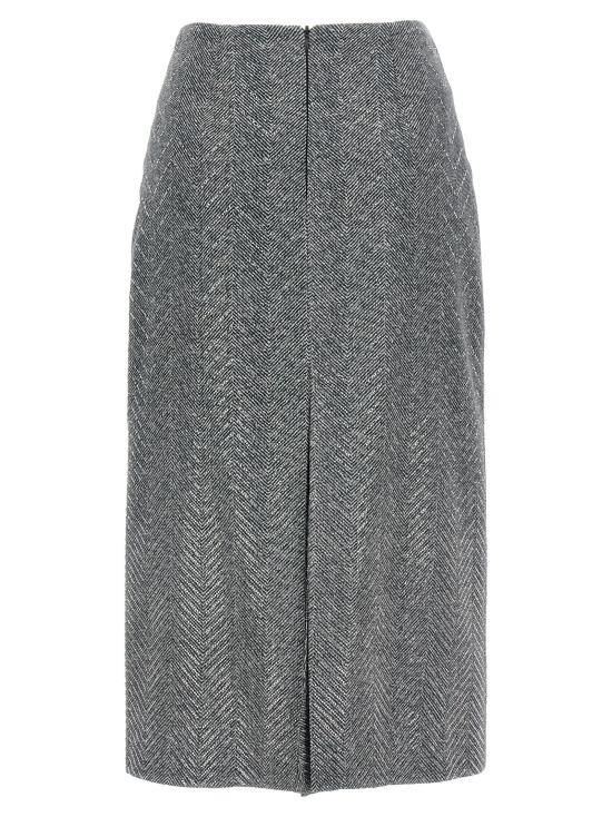 25FW 에르마노 설비노 미디 스커트 ER313743BM GRAY - ERMANNO SCERVINO