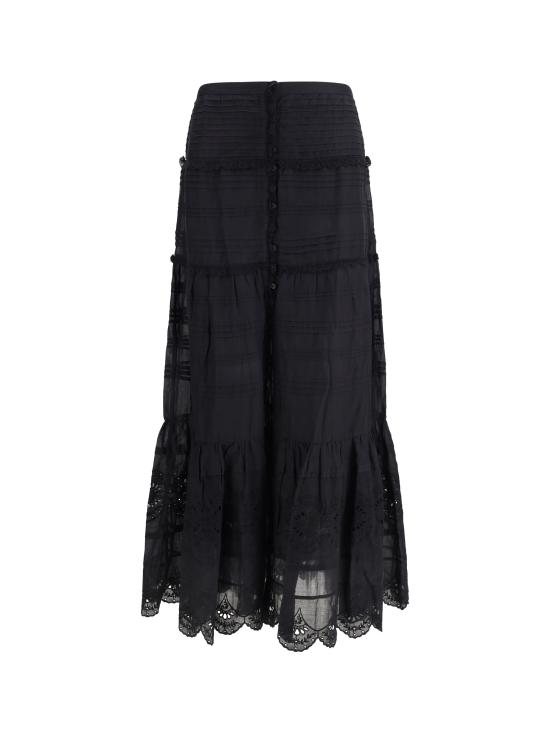26SS 이자벨마랑에뚜왈 파올리네 스커트 JU0446FAD1J05E 01BK BLACK