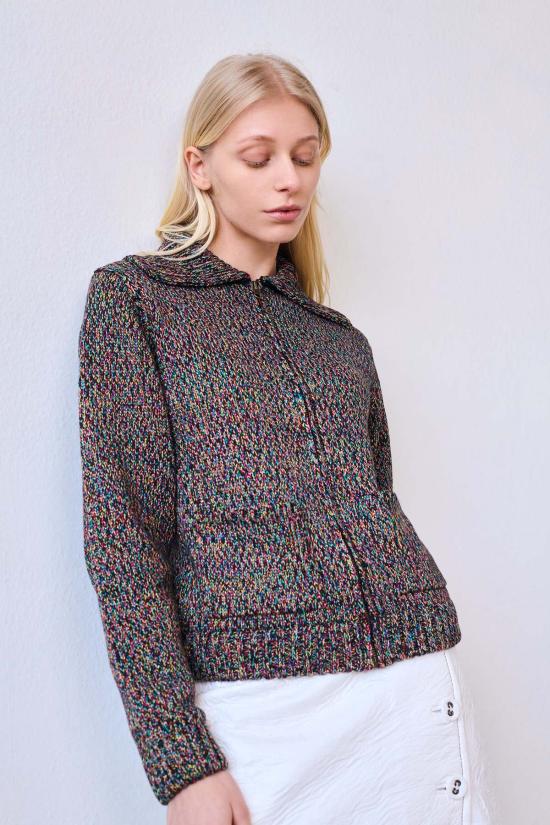  지지 니트웨어 가디건 Gigi Knitwear Goldie Zip Cardigan - GIGI KNITWEAR