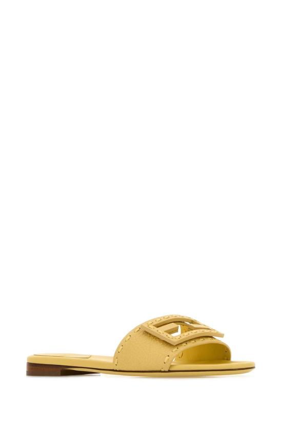26SS 펜디 바게트 시에나 레더 슬라이드 8R8136AQY2 F1TKV YELLOW - FENDI