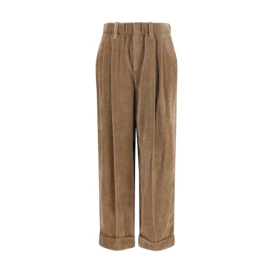 26FW 브루넬로 쿠치넬리 스트레이트 팬츠 BRMP547P9274C3368BB BROWN