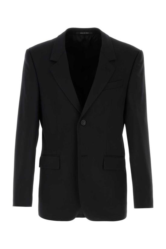 25FW 발렌시아가 스탠다드 테일러드 싱글 자켓 850759TPT07 1038 BLACK