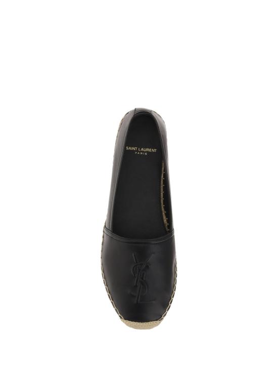 26FW 생로랑 램스킨 모노그램 에스파드리유 458573AAALP 1000 NERO - SAINT LAURENT