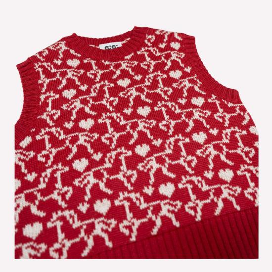  지지 니트웨어 스웨터 갤럽 자카드 베스트 - GIGI KNITWEAR