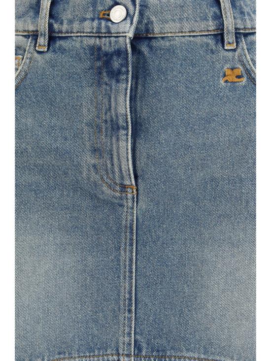 26SS 쿠레쥬 데님 스커트 126DJU346DE0058 7055 BLUE - COURREGES