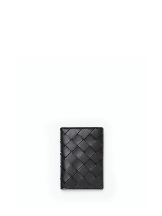 26FW 보테가베네타 인트레치아토 플랩 카드 케이스 749417 VCPQ48803 BLACK