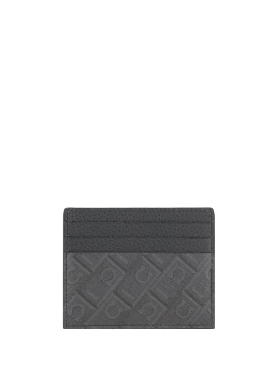 26FW 살바토레 페라가모 간치니 엠보스드 카드 홀더 780321 001 GRAY - SALVATORE FERRAGAMO