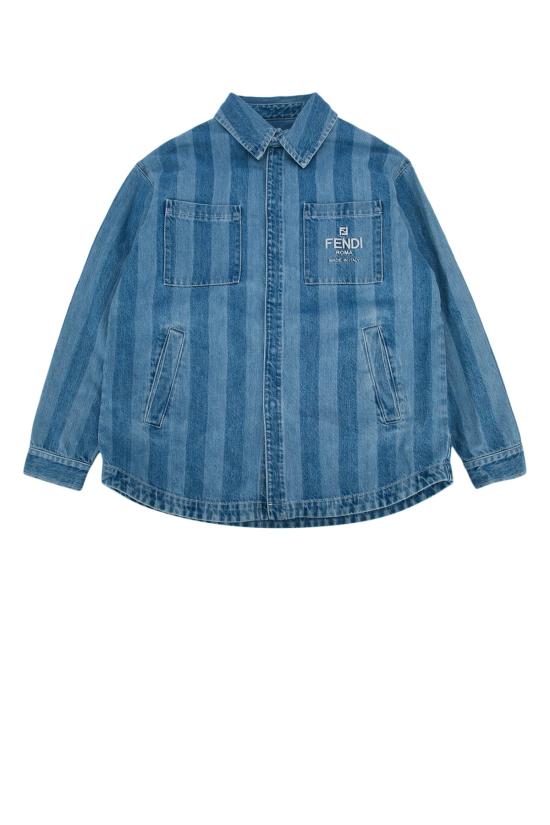  펜디 데님 셔츠 JUA204ARSF F0QG0 BLUE