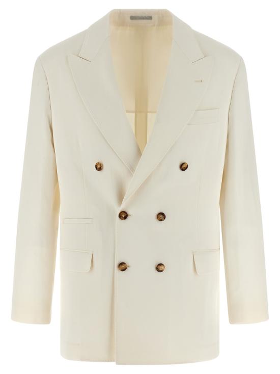 26SS 브루넬로 쿠치넬리 수트 자켓 BR328728BM WHITE