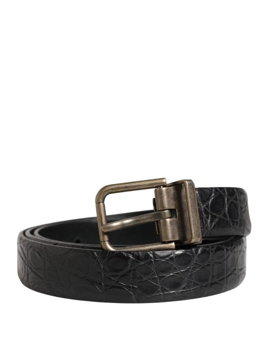  돌체앤가바나 가죽 벨트 BEL9652 BLACK - DOLCE & GABBANA