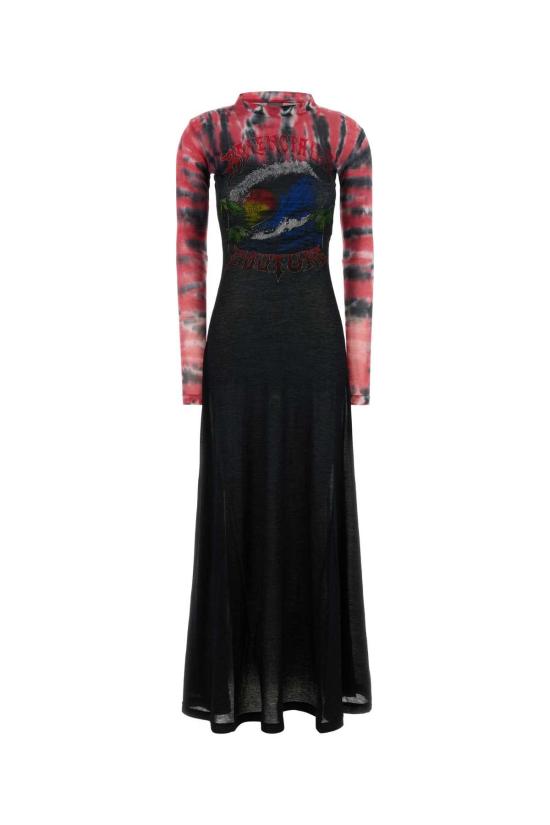 26FW 발렌시아가 롱 원피스 A00178TUVP8 1000 BLACK