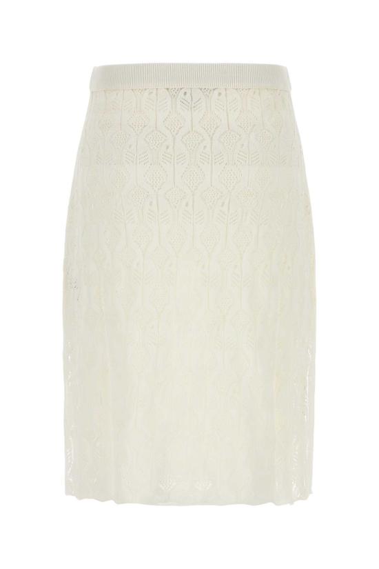25FW 보테가베네타 미디 스커트 835382V5ND0 9071 WHITE - BOTTEGA VENETA
