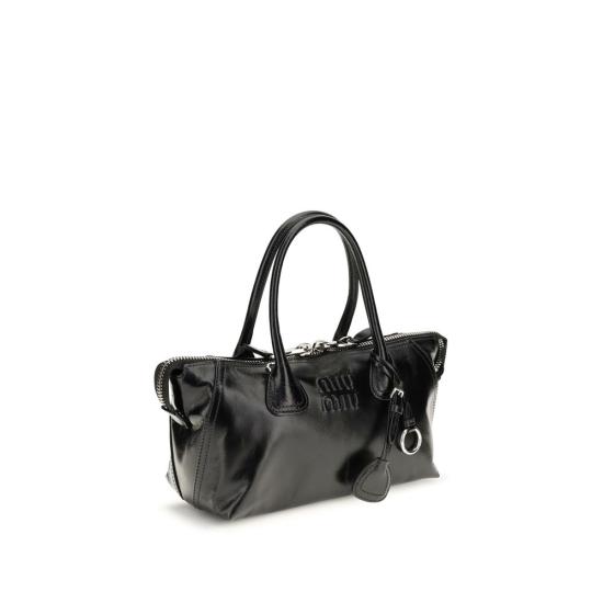 26FW 미우미우 LUCIDA 레더 토트백 LUCIDA 레더 토트백 MI5BA338VOOO2A44F0002BB BLACK - MIU MIU