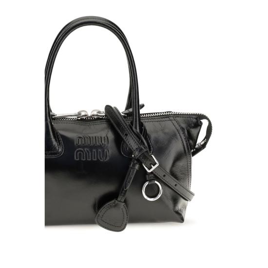 26FW 미우미우 LUCIDA 레더 토트백 LUCIDA 레더 토트백 MI5BA338VOOO2A44F0002BB BLACK - MIU MIU