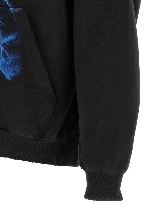 26SS 발렌시아가 후드 티셔츠 BA332042BM BLACK - BALENCIAGA