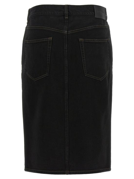 26SS 생로랑 미디 스커트 SA335779BM BLACK - SAINT LAURENT