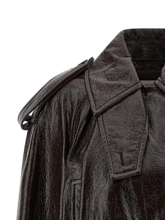 25FW 스포트막스 가죽 자켓 SP324272BM BROWN - SPORTMAX
