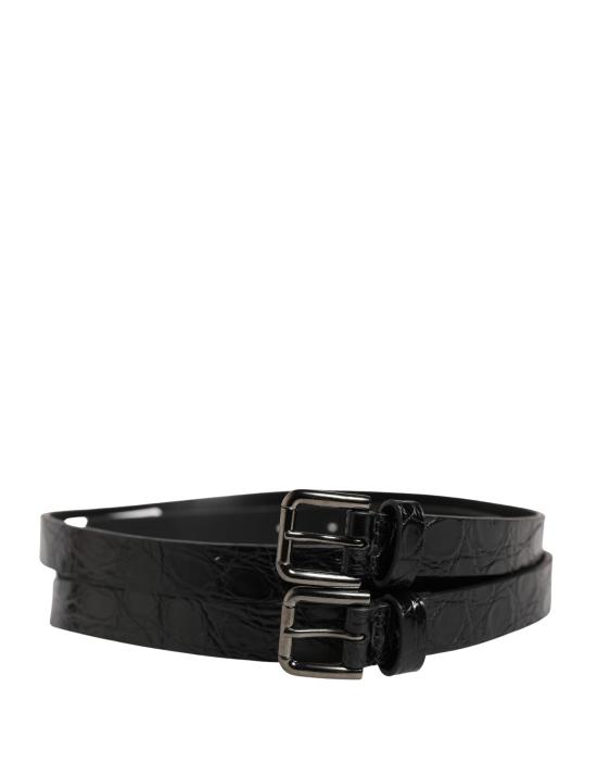  돌체앤가바나 가죽 벨트 BEL9654 BLACK