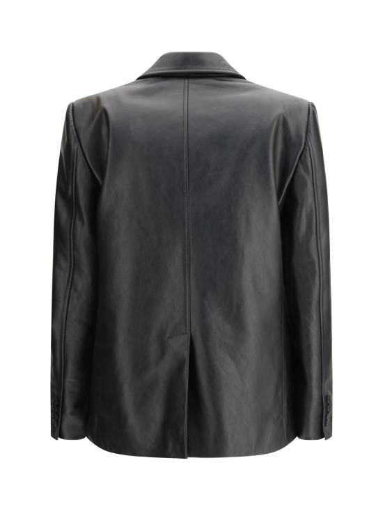 26SS 발렌시아가 레더 테일러드 수트 자켓 레더 테일러드 수트 자켓 856379TQS04 1000 BLACK - BALENCIAGA