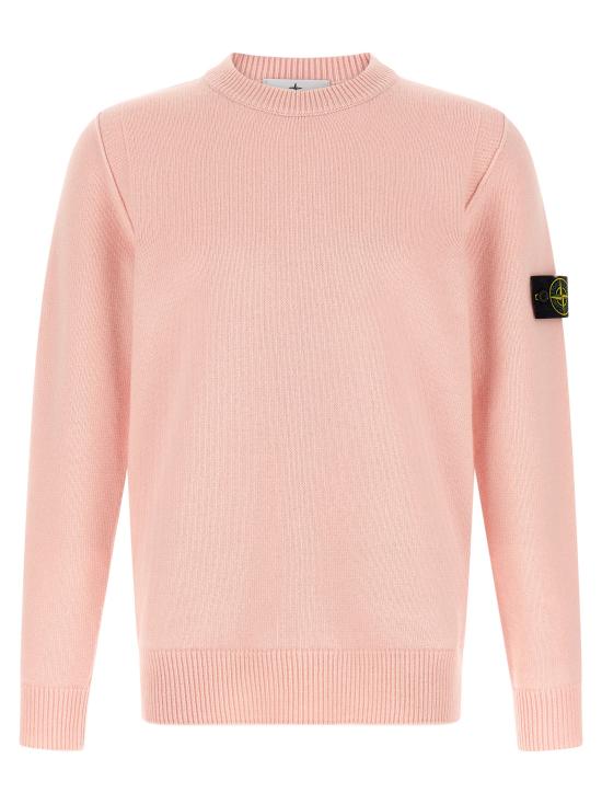 26FW 스톤 아일랜드 램스울 립드 트림 레귤러 핏 크루넥 점퍼 L2S155100072S00A3V0082 Pink