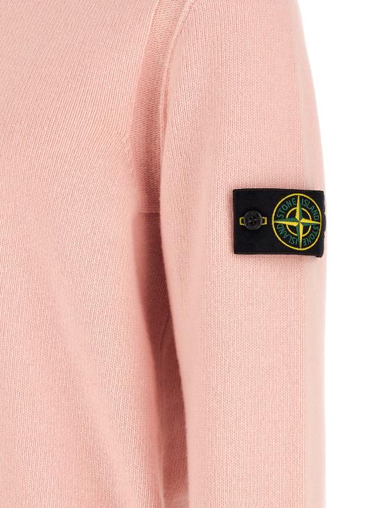 26FW 스톤 아일랜드 램스울 립드 트림 레귤러 핏 크루넥 점퍼 L2S155100072S00A3V0082 Pink - STONE ISLAND