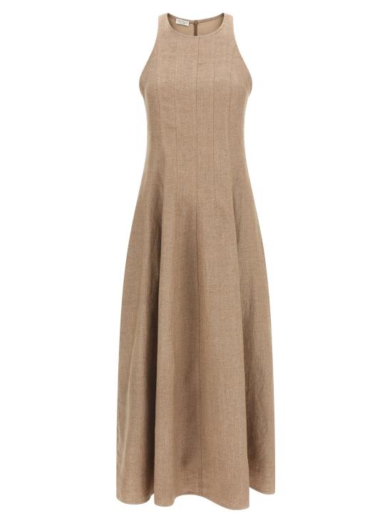 26SS 브루넬로 쿠치넬리 롱 원피스 BR335365BM BEIGE