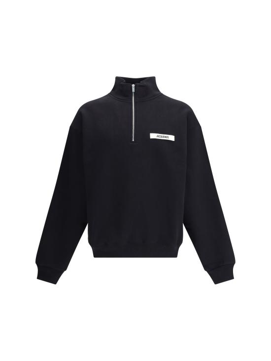  자크뮈스 하프 집업 스웨트 셔츠 SSM00313AJ00174 990 BLACK