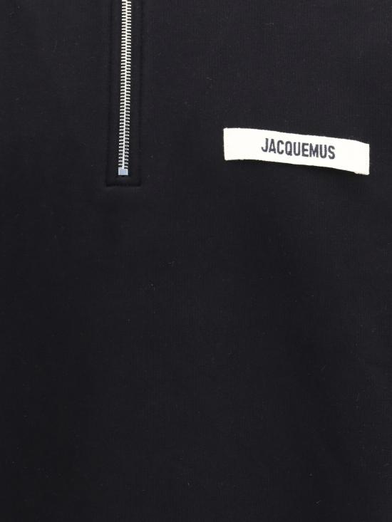  자크뮈스 하프 집업 스웨트 셔츠 SSM00313AJ00174 990 BLACK - JACQUEMUS