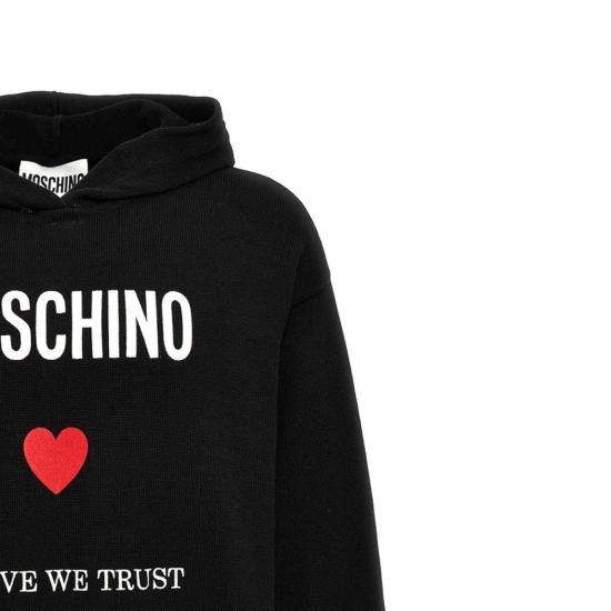  모스키노 후드 티셔츠 MO 9183309889748 BLACK - MOSCHINO