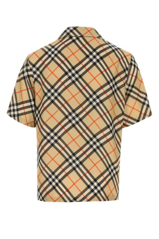 26SS 버버리 오버사이즈 체크 실크 셔츠 8091202 B9368 BEIGE - BURBERRY