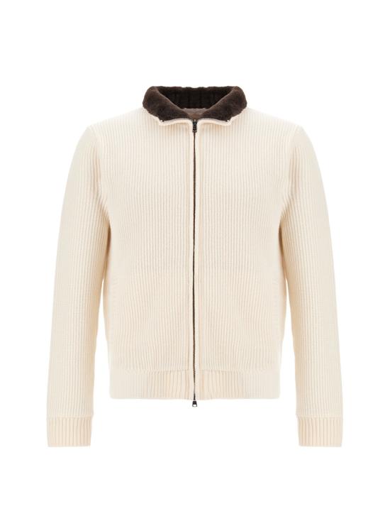 27FW 에르노 골지 니트 하이넥 집업 카디건 골지 니트 하이넥 집업 카디건 MC00058UR70153 1010 BIANCO LATTE