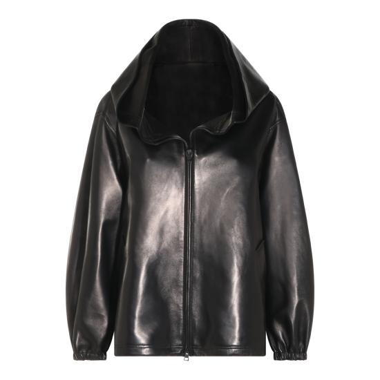 26FW 발렌시아가 가죽 자켓 A002FS TUS111000 BLACK