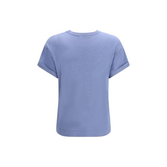 26SS 브루넬로 쿠치넬리 반팔 티셔츠 BRM41810000C9135BB BLUE - BRUNELLO CUCINELLI