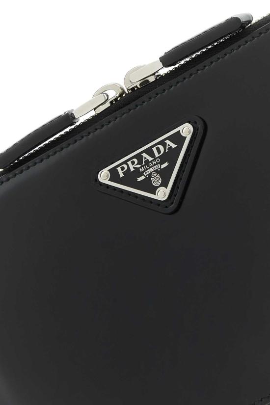  프라다 브리크 브러쉬드 레더 백 2VH173ZO6 F0002 BLACK - PRADA