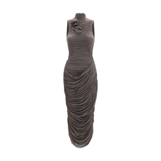 26FW 마그다뷰트림 롱 원피스 MA381726BROWNBB GRAY