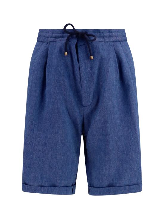 26SS 브루넬로 쿠치넬리 숏팬츠 MZ408U0020 C025 BLUE