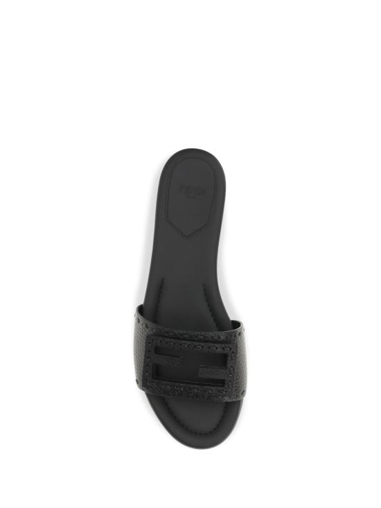 26FW 펜디 바게트 시에나 레더 슬라이드 8R8136AQY2 F0QA1 BLACK - FENDI