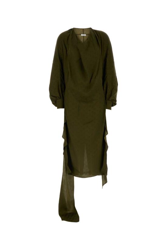 살바토레 페라가모 미디 원피스 13G490780596 OLIVE GREEN