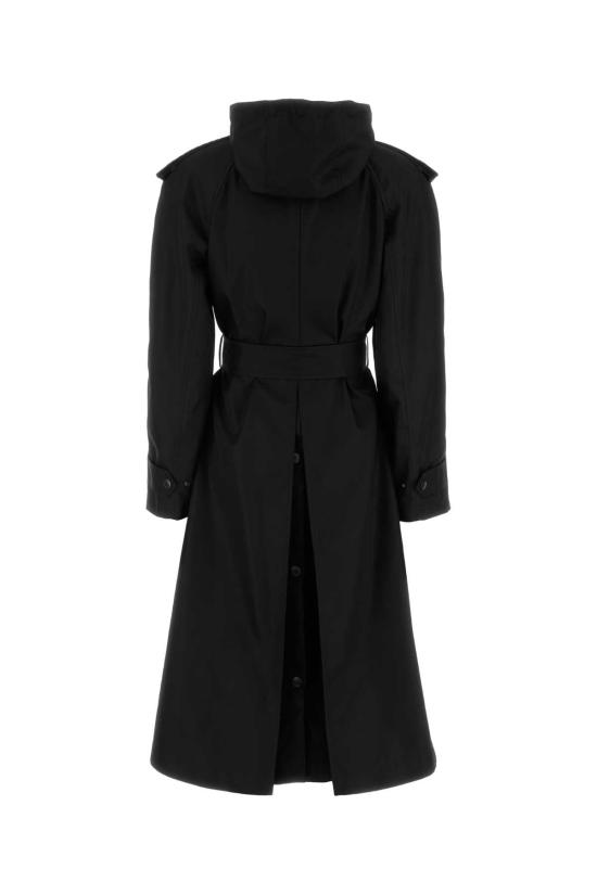 26SS 버버리 롱 나일론 후드 카 코트 8118730 A1189 BLACK - BURBERRY