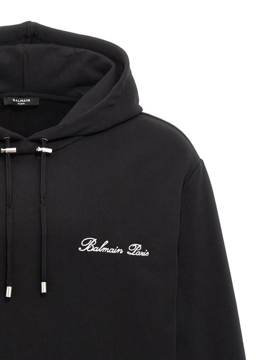 25FW 발망 후드 티셔츠 BA290218BM BLACK - BALMAIN