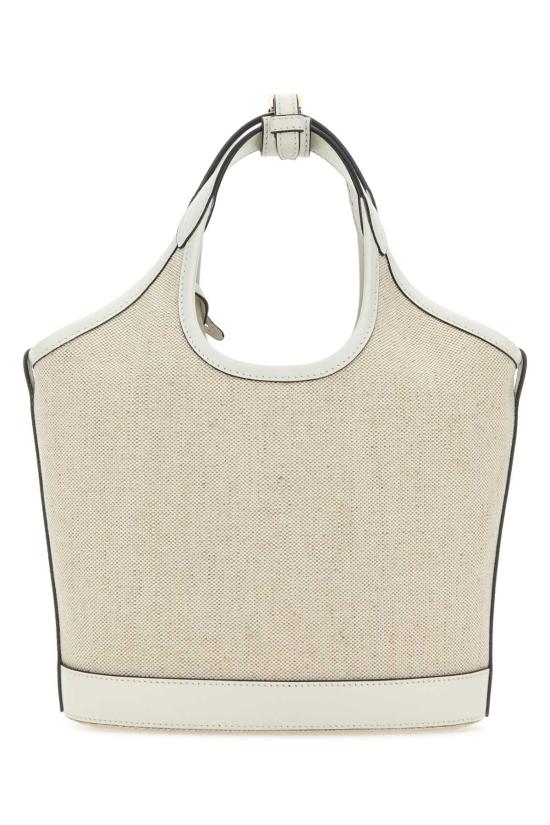 25FW 프라다 리넨 블렌드 레더 미니 버클 백 1BE074VOAH2DLI F0N86 BEIGE - PRADA