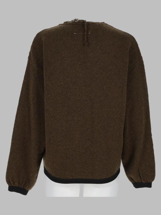 26FW MM6 메종마르지엘라 스웨터 S52HL0062 M13283727S BROWN - MM6 MAISON MARGIELA