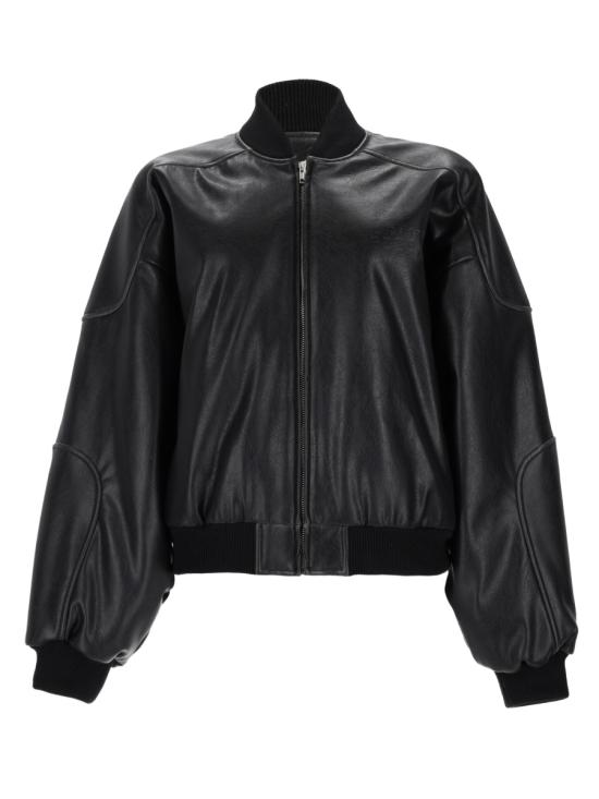 26FW MM6 메종마르지엘라 가죽 자켓 S52AM0358 M35455900 BLACK